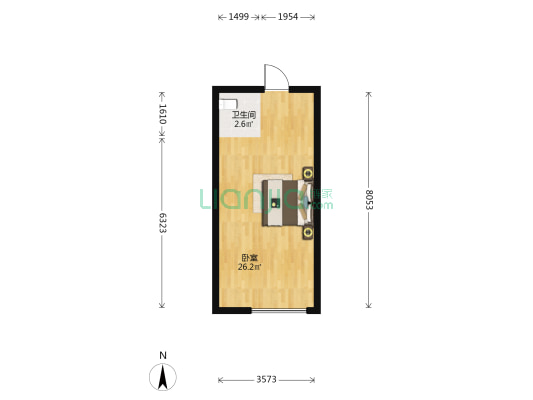 晋安新村 1室0厅1卫 96平方