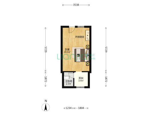 水湾小区 1室0厅1卫 31平方