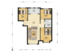 南北向的户型，采光好，通风好，户型好，视野好-涿州鸿坤理想湾北区户型图