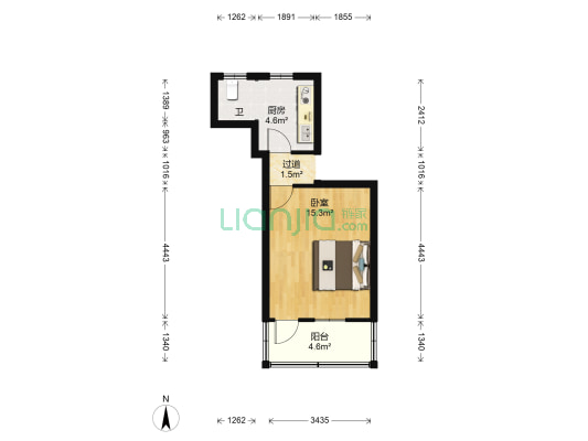 敦民巷41号 1室0厅1卫 31平方