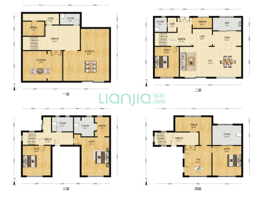 华润中央公园一期(南)((芳礼路99弄)(别墅) 7室1厅5卫 402平方