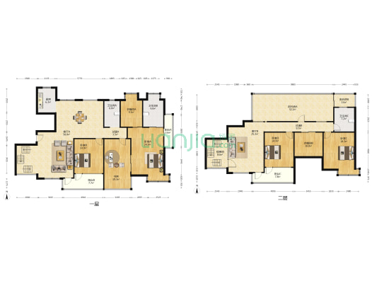 陽光水岸 5室2厅3卫 260平方