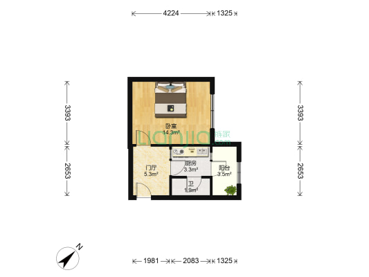 焊接小区 1室0厅1卫 38平方