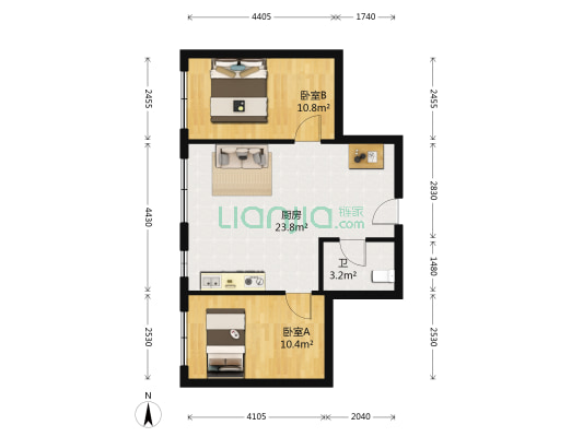 悦庭松江 2室0厅1卫 71平方