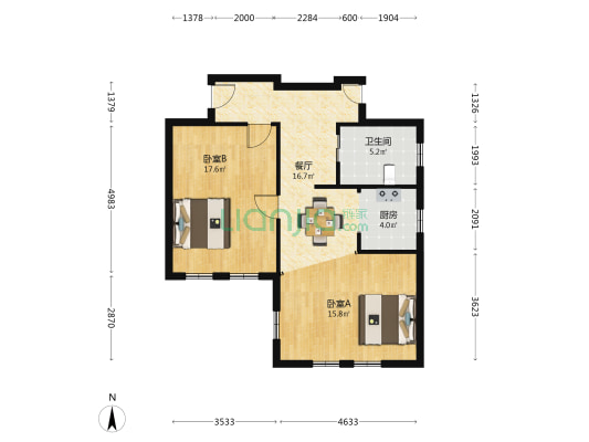 永嘉新村 2室1厅1卫 82平方