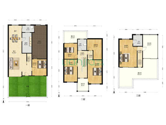江南村 5室1厅3卫 147平方