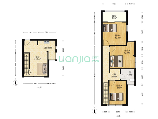 敔山湾花园 3室1厅1卫 75平方
