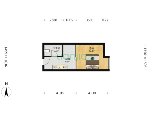 茗品别墅 1室0厅1卫 41平方