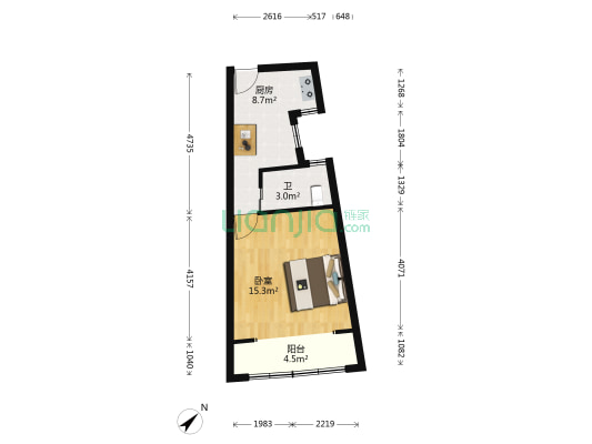 四达路166弄 1室0厅1卫 36平方