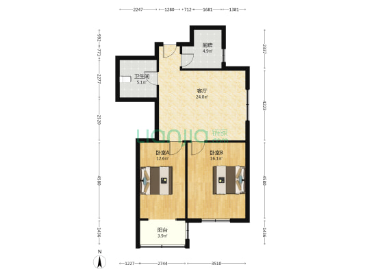 太钢线材小区 2室1厅1卫 86平方