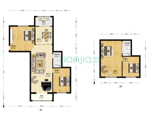 山景花园 4室2厅2卫 160平方