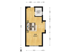 端户，侧面落地窗看江，住家精装修，带家具家电-重庆武夷滨江户型图