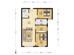 房子中间楼层，户型方正，带装修拎包入住-涿州高铁新干线户型图
