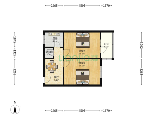 郑庄子大街 2室1厅1卫 41平方