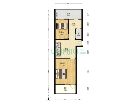 下淀路25巷退赔 2室1厅1卫 67平方