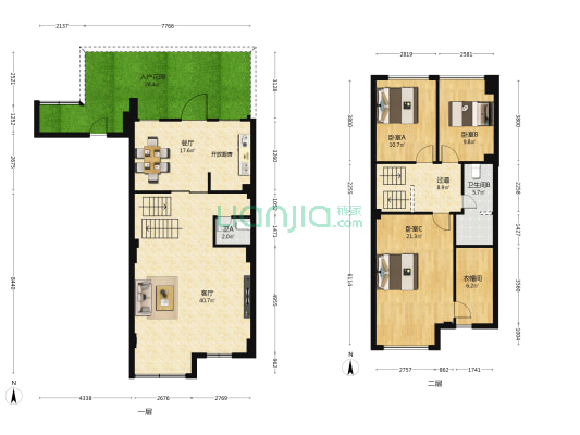 永年天墅 3室2厅2卫 155平方