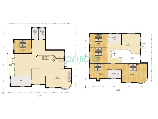 富润五洩花苑 5室1厅4卫 383平方