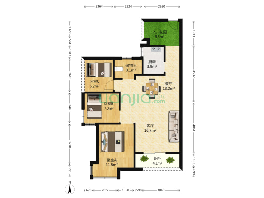 金汇上元 3室2厅0卫 81平方