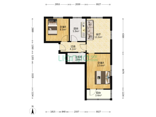 重庆南路66号小区 2室1厅1卫 71平方