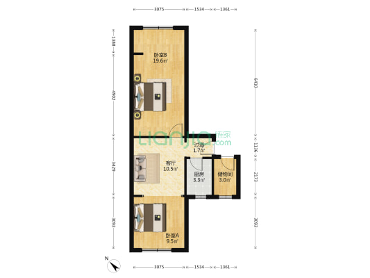 石室巷5号 2室1厅0卫 61平方