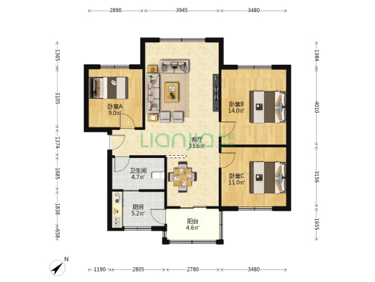 桂湖西路318号附2 3室1厅1卫 99平方