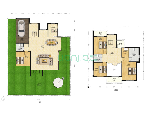 东江花园 4室1厅3卫 211平方