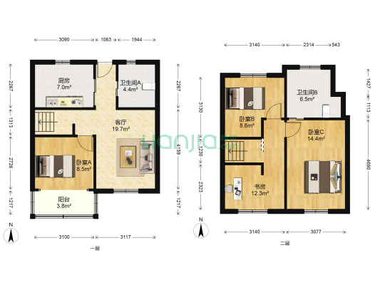 世界路91弄 4室1厅2卫 95平方