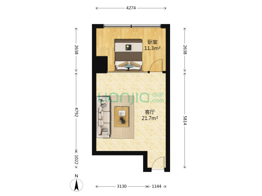 生活大师 1室1厅0卫 40平方