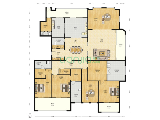 云锦东方锦园 5室2厅5卫 470平方