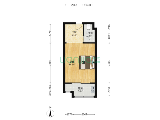 东友星座 1室0厅1卫 46平方