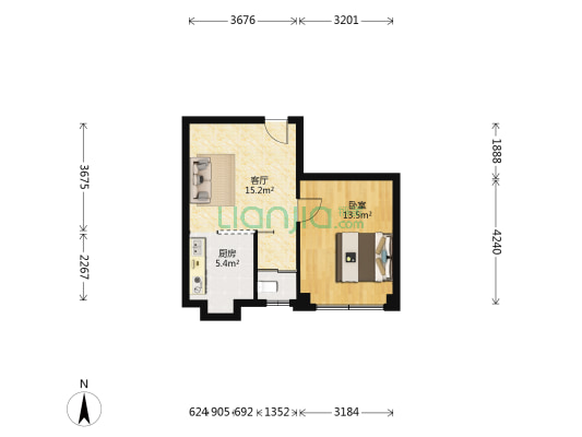 济生新村 1室1厅1卫 46平方