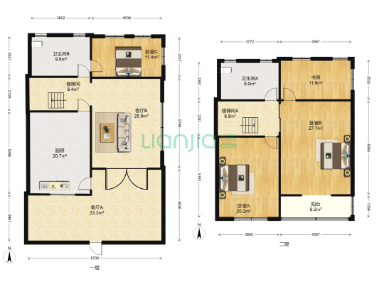 东郊别墅 4室2厅2卫 223平方