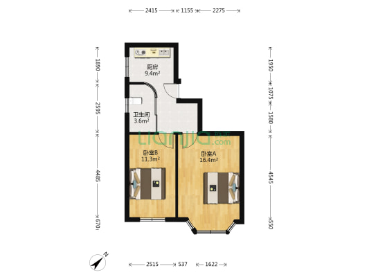 水仙苑 2室0厅1卫 66平方