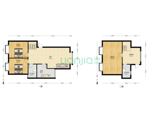 春林凤栖 2室1厅2卫 133平方