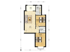 南北通透，采光好，维护的很好，拎包入住-涿州翡翠城户型图