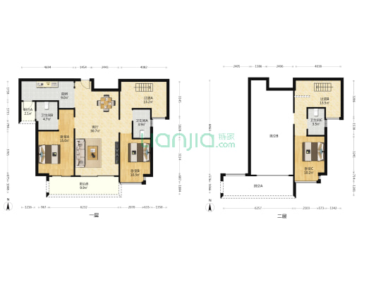 世茂天越 3室1厅3卫 167平方