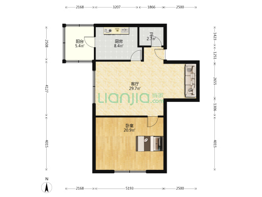 大成街305号 1室1厅1卫 84平方