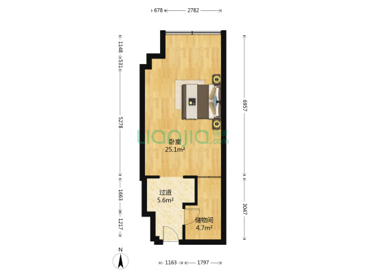 华汇国际广场 1室0厅0卫 55平方