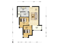 华阳路天伦湾嘉园，环境优美，集中供暖二居室。-涿州天伦湾嘉园户型图
