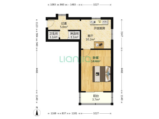 司背后9巷 1室1厅2卫 42平方