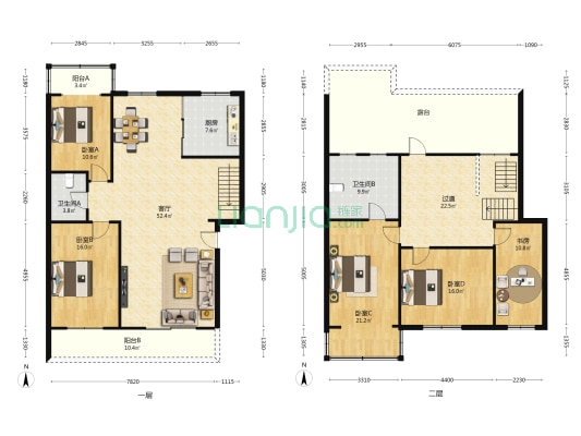佳和苑 5室1厅2卫 208平方
