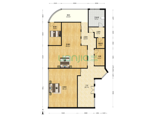 长沙西中心 4室0厅1卫 271平方