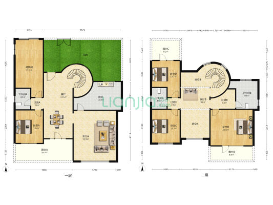 香湖院 4室3厅3卫 258平方