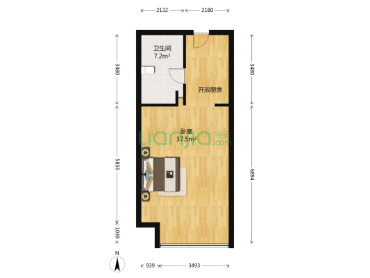璞御公馆 1室0厅1卫 68平方