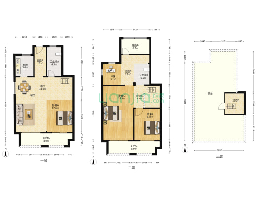 万科翠逸花园三区 4室1厅2卫 141平方