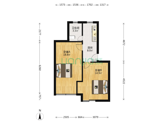 平顺路875弄 2室0厅1卫 57平方