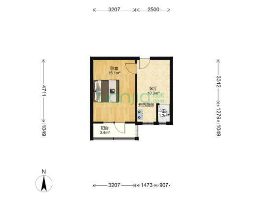 友谊东楼 1室1厅1卫 40平方