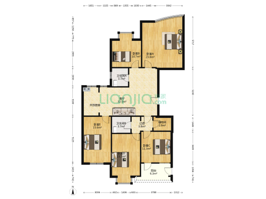 郑桥锦园 5室1厅2卫 185平方