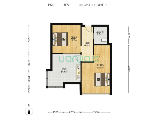 三塘高层公寓 2室0厅1卫 85平方