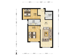 自住装修 中层 满二 带家具家电 视野采光好-涿州K2狮子城南区户型图